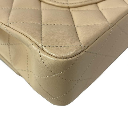 Chanel Shoulder Bag Double Flap Matelasse A01112 Beige Chain Shoulder/gold