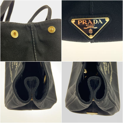 Prada Canapa 2way Tote Bag 1bg642 Black