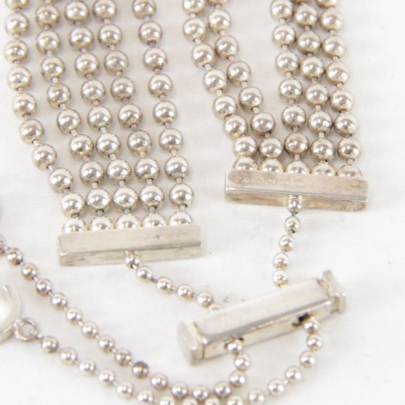 Gucci Ball Chain 5strands Bracelet Silver 925 Ladies Accessory Silver