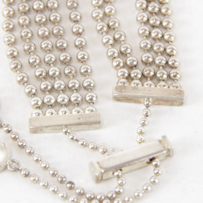 Gucci Ball Chain 5strands Bracelet Silver 925 Ladies Accessory Silver
