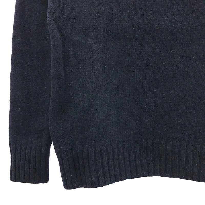 Prada - Wool Crew Neck Knit Pullover - 38 - Navy - Women's