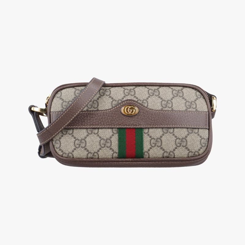 Gucci Ophidia Brown X Green X Red PVC Coated Canvas X Leather 598664