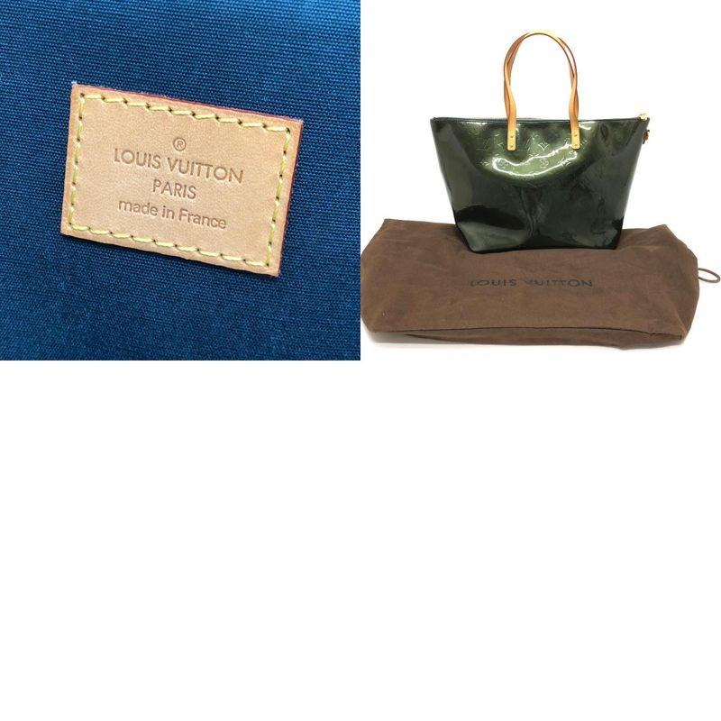 Louis Vuitton Tote Bag Bellevue GM M93673 Monogram Vernis Blue Nuit Green