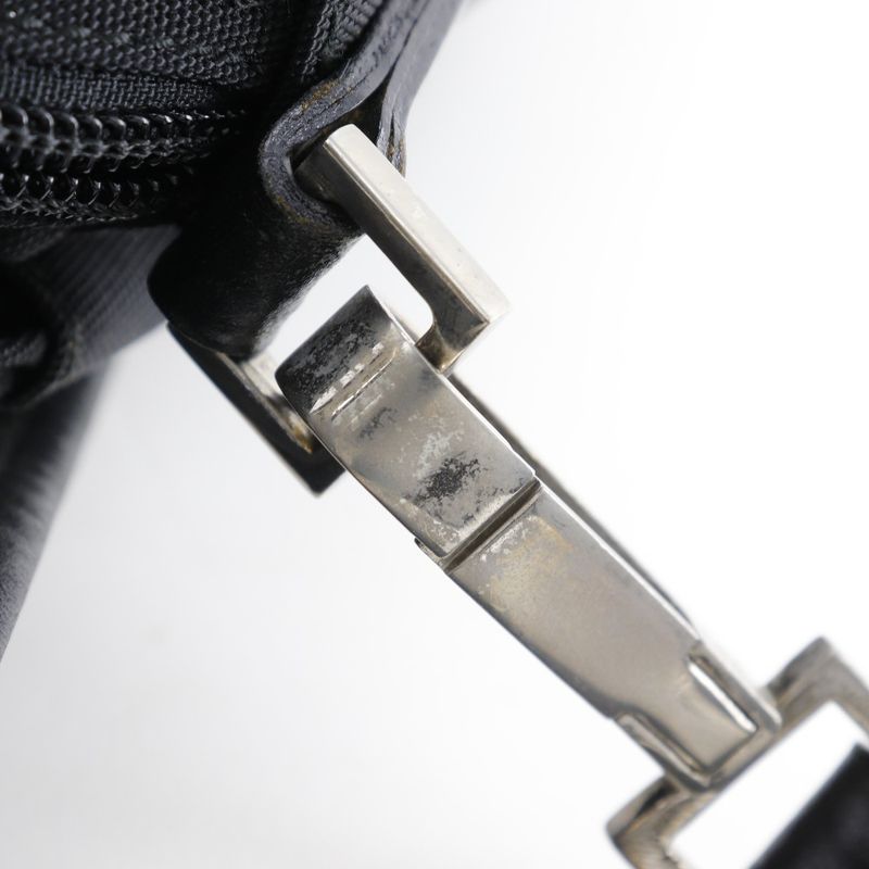 Gucci Crossbody Messenger Bag 019 0376 Nylon Canvas Black Men's Shoulder Bag