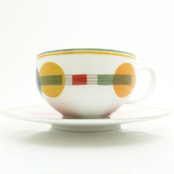 Hermes Saut Hermes Tea Cup & Saucer Set Of 2 Pair Box Hermes Saut Hermes C&S