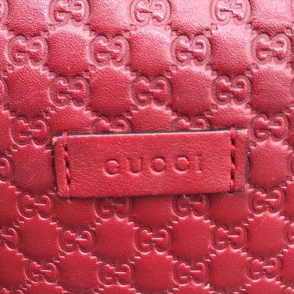 Gucci Micro Guccissima 2-Way Mini Compact Shoulder Bag Red Leather