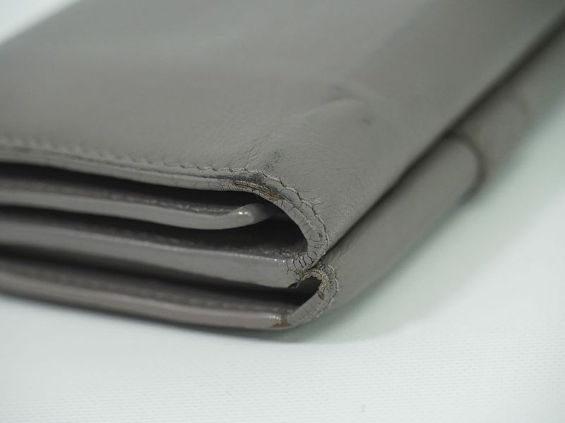 Authentic Saint Laurent Origami Tiny Trifold Fold Wallet Compact Wallet Leather