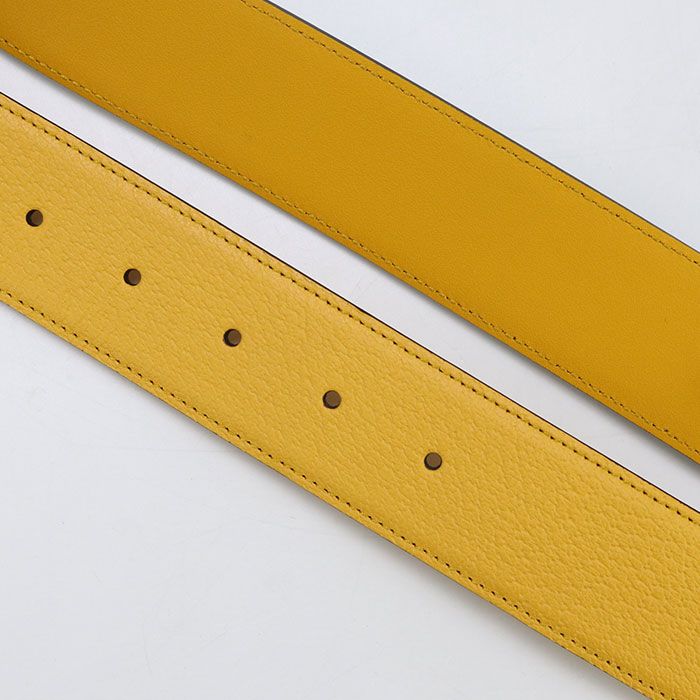 Gucci G Buckle Bicolor Belt 709954 Belt Leather Unisex