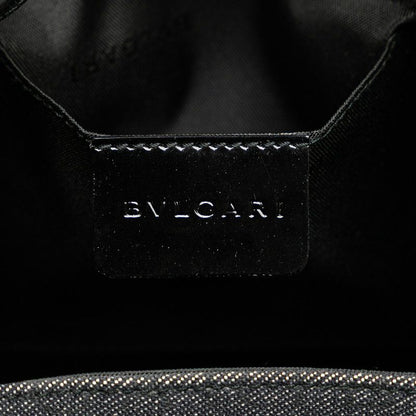 Bulgari Logomania Bee Zero One Black Indigo Denim Patent Leather Women's Bvlgari