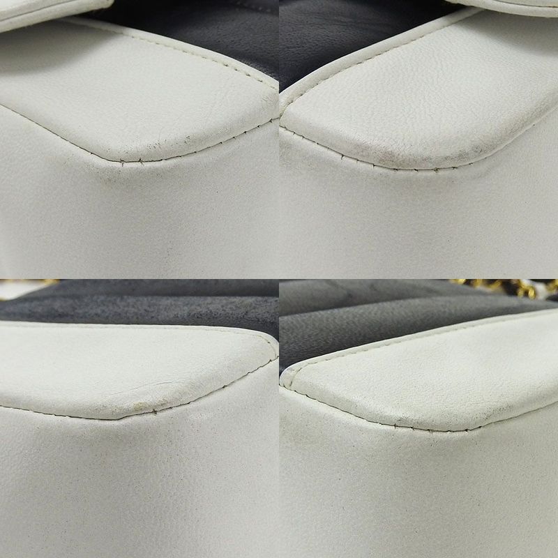 Chanel Chain Shoulder Bag Crossbody Mademoiselle 2nd Lambskinleather Leather