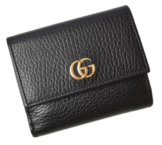 Unused Gucci Mini Wallet Trifold Fold Wallet 524672 Black