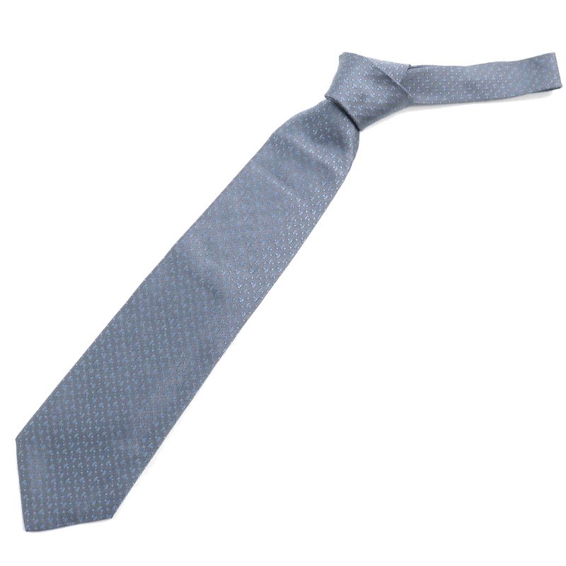Gucci 100% Silk All-over Design Regular Tie Tie Gray-blue Men's Accessories