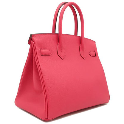 Hermes Handbag Birkin 30 Vaux Epson Rose Extreme Silver Hardware Y Engraved [box