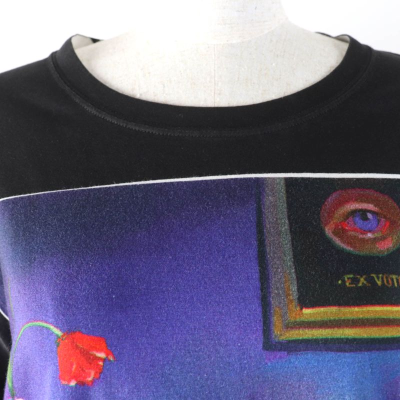 Gucci 492347 100% Cotton Ignacimon Real Print Short Sleeve T-shirt Black XS