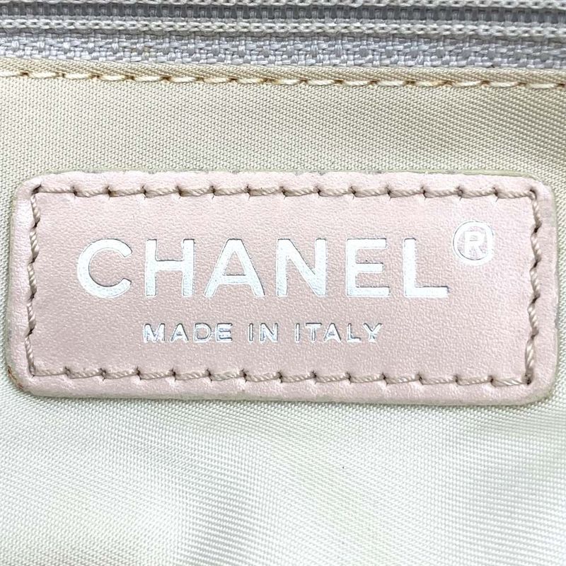 Chanel New Travel Line PM Tote Handbag Nylon Metallic Pink Ladies Men Fashion