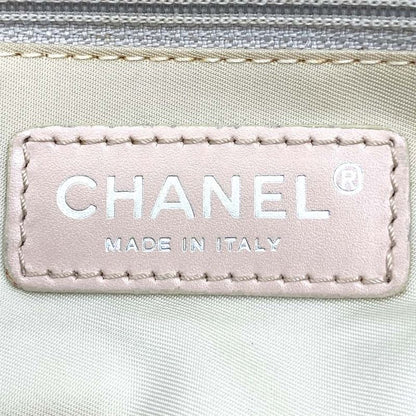 Chanel New Travel Line PM Tote Handbag Nylon Metallic Pink Ladies Men Fashion