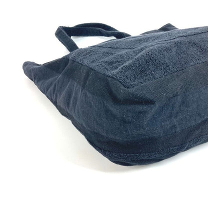 Chanel Tote Bag Logo CC Coco Mark Pile Black