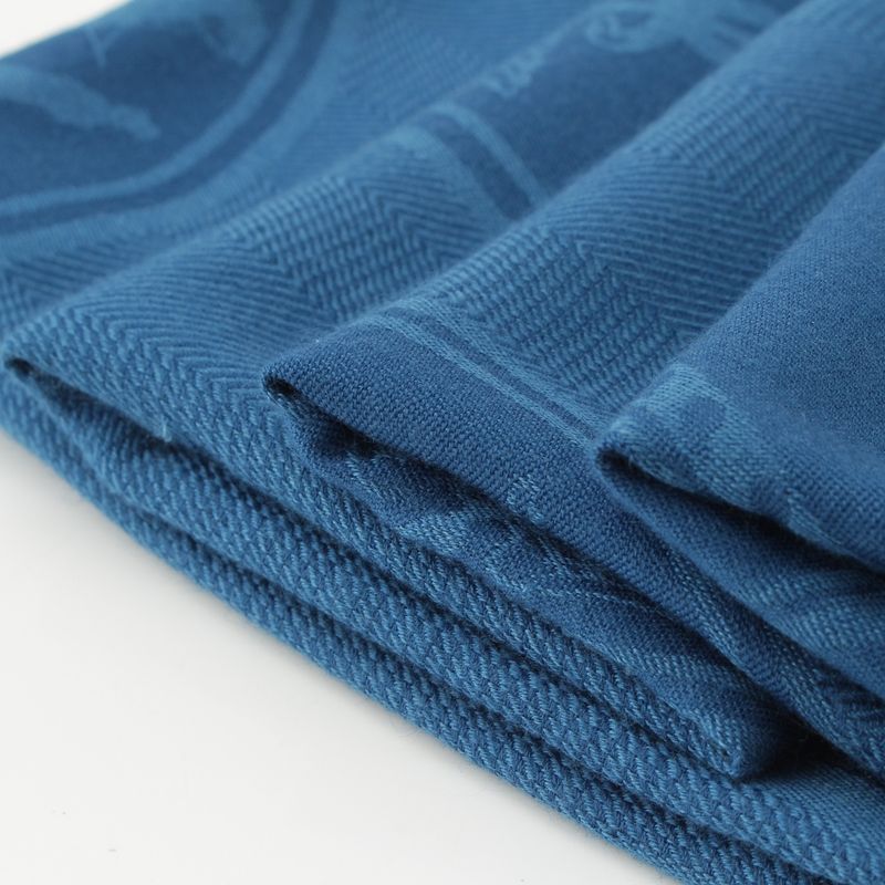 Hermes New Livris Cashmere Silk H Logo Stole Blue