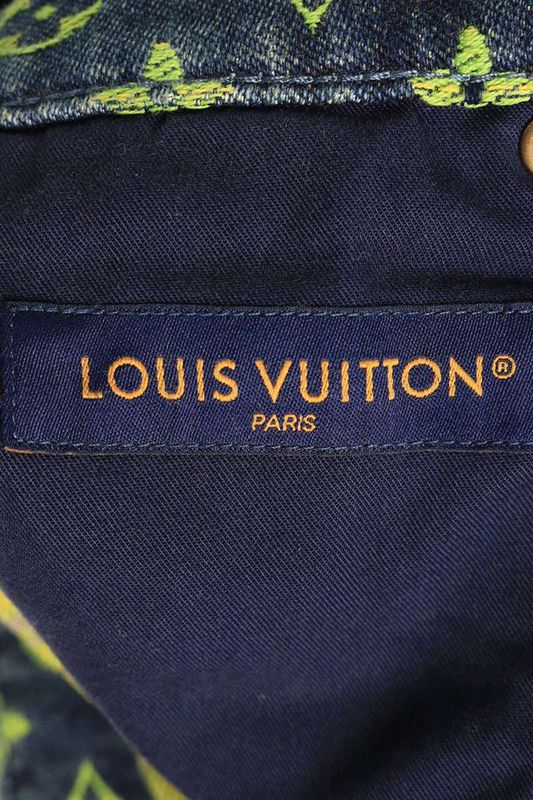 Louis Vuitton 23SS Rm231 YM4 Hod77x Rainbow Monogram Denim Half Pants Men's 31