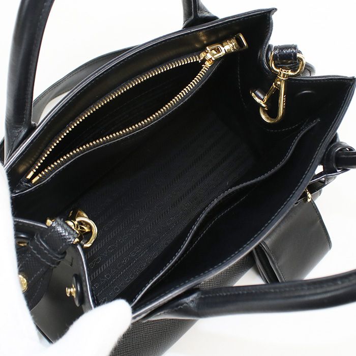 Prada 2WAY Tote Bag Monochrome 1ba156 Tote Bag Saffiano Leather Women