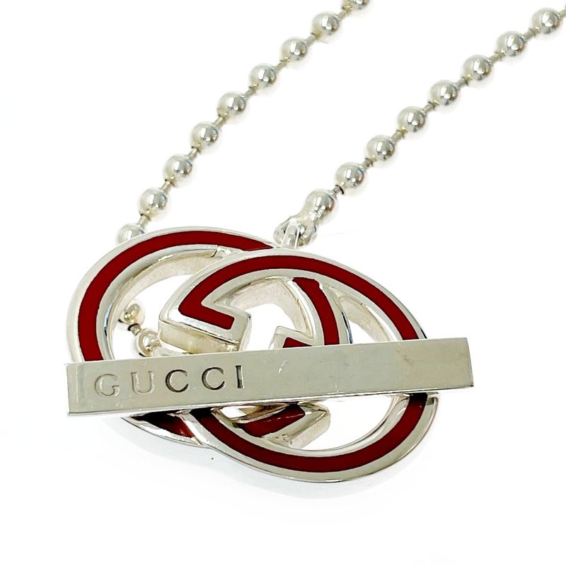 Gucci Silver Interlocking Ball Chain Bracelet with Storage Bag 21.3g 925