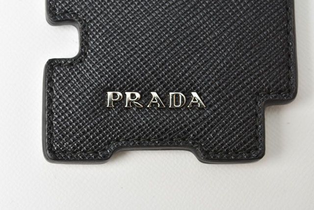 Prada Key Ring Key Holder Bag Charm NERO Black
