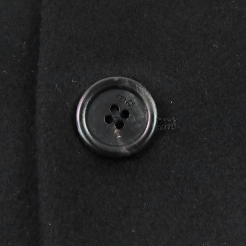 Fendi 2019 Fj0562 100% Cashmere Lining FF Logo And Zucca Pattern Logo Buttons