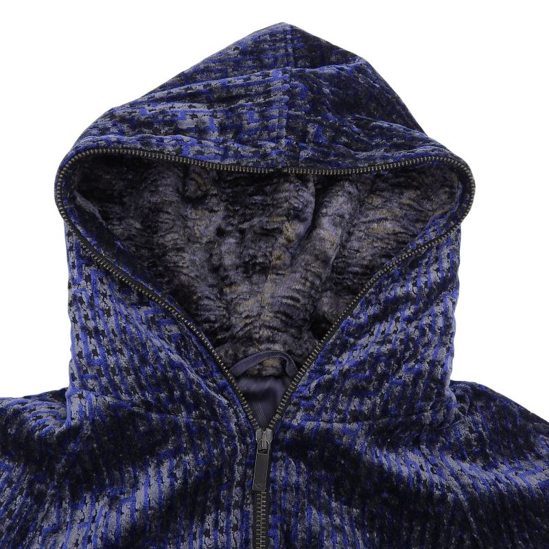 Emporio Armani Velour W Zip Up Hoodie Navy 44 Made In Bulgaria Men's