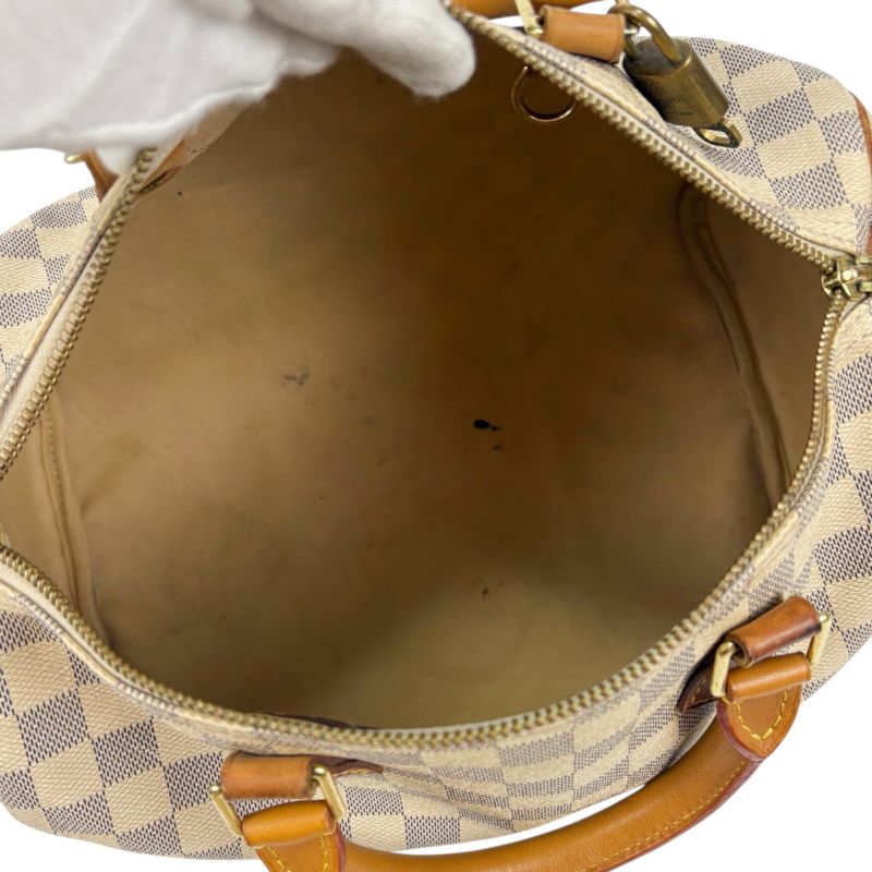 Louis Vuitton Handbag Damier Azure Speedy 30 Mini Boston Bag White Ivory Beige