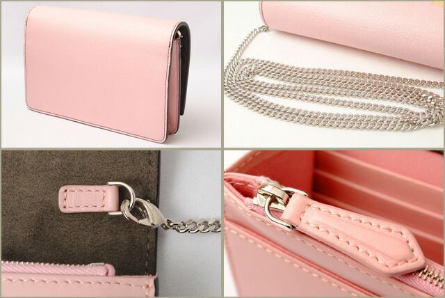 Fendi Wallet With Chain Fendi Mini Bag Leather 8m0346 SQT F02l0 Multicolor Pink