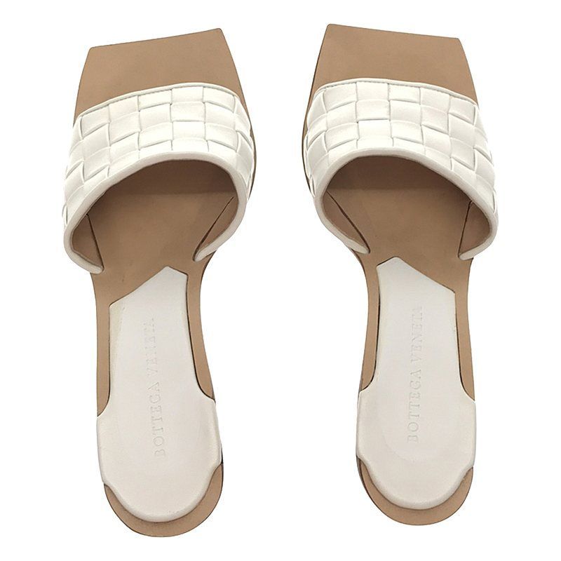 Bottega Veneta Intrecciato Square Toe Leather Sandals