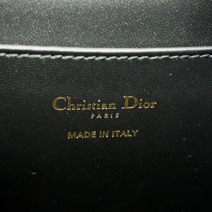 Christian Dior Backpack Daypack Canage Caro Leather Black Gold Hardware Women