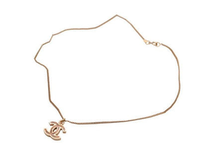 Chanel CC Logo Necklace 05 42 Gold Metal