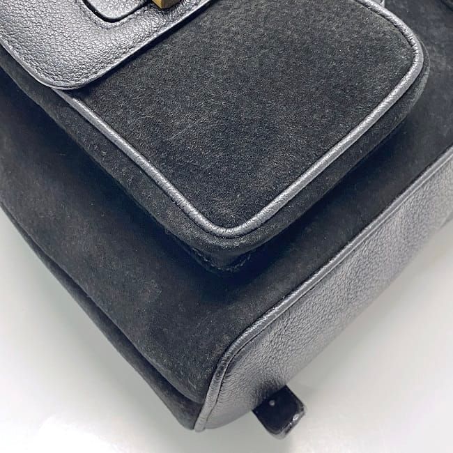 Gucci Backpack Black Bamboo 003 2058 0016 Excellent Condition