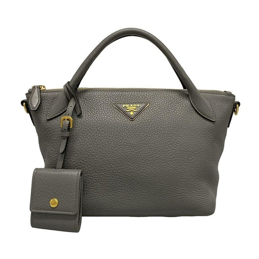 Prada Handbag - 1ba111 Dark Grey Leather