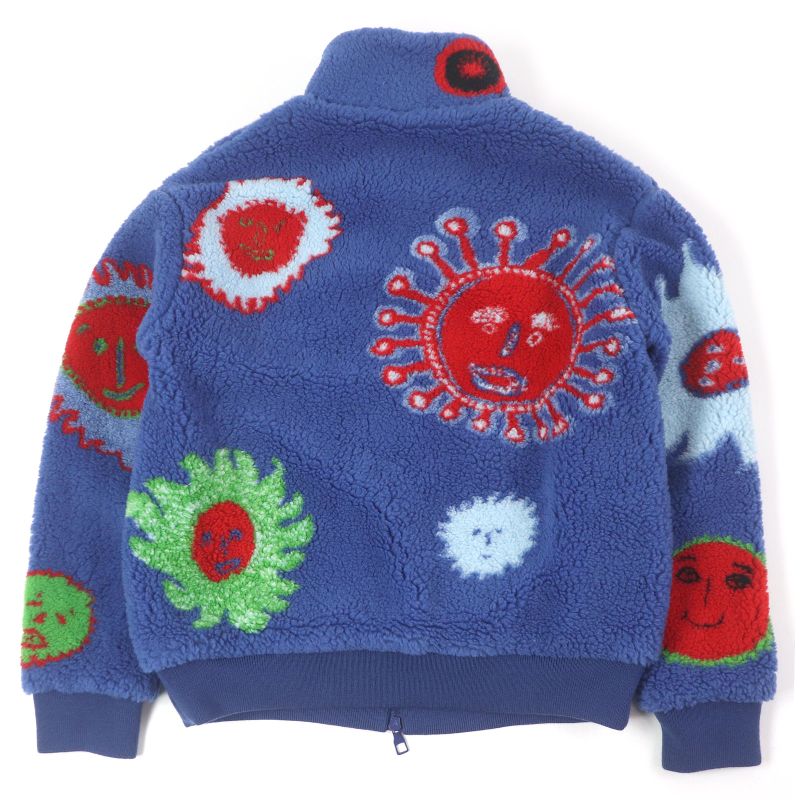 Louis Vuitton Yayoi Kusama 23AW Face Zip-up Fleece Jacket Blouson Blue XS Made