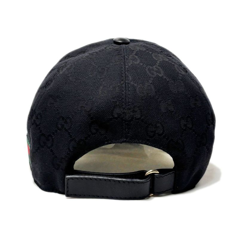 Gucci Cap Hat Original GG Canvas Baseball Cap Black