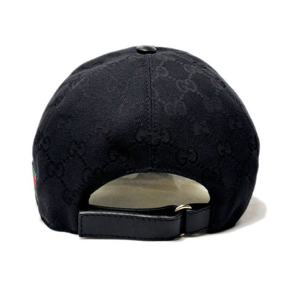 Gucci Cap Hat Original GG Canvas Baseball Cap Black