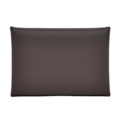 Hermes Calvi Duo Card Case With Coin Case Coin Purse K Engraved Chevre