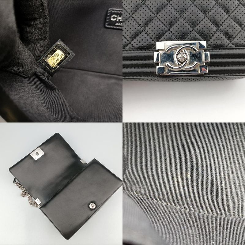 Chanel Boy Chanel Black Lamb Skin A6708619140188