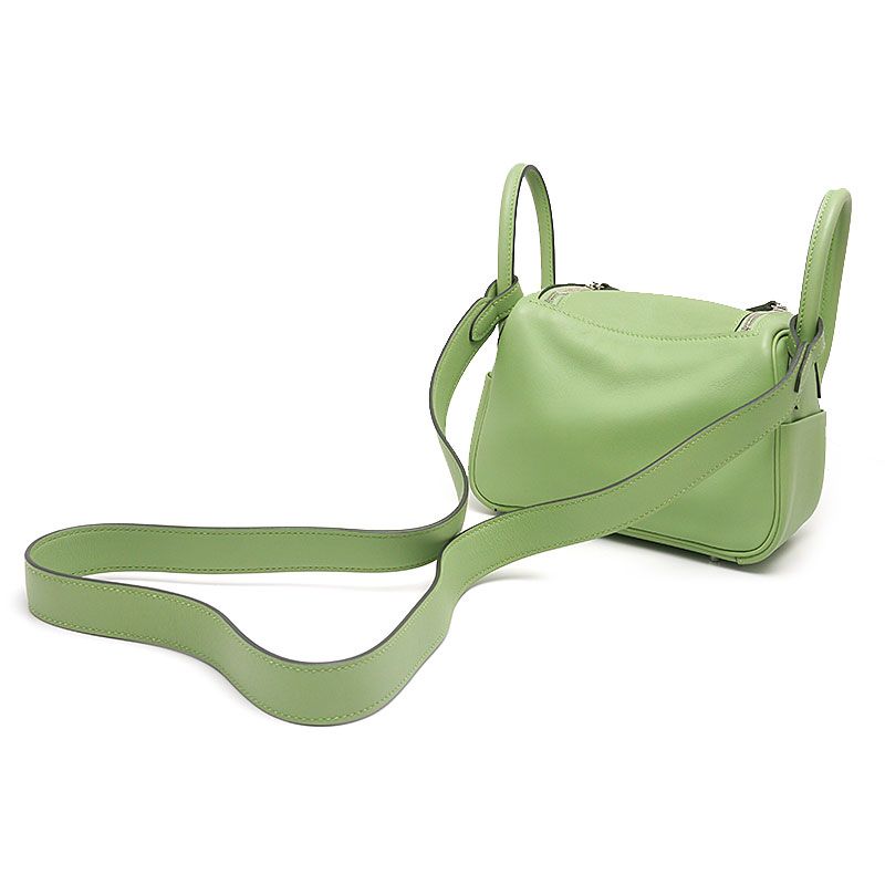 Hermes Lindy Mini Shoulder Bag Stamped W 2024 Green Unused