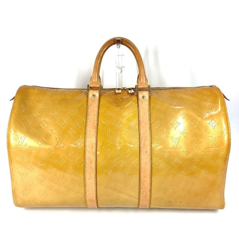 Louis Vuitton Boston Bag Mercer M91000 Monogram Vernis Canvas Beige