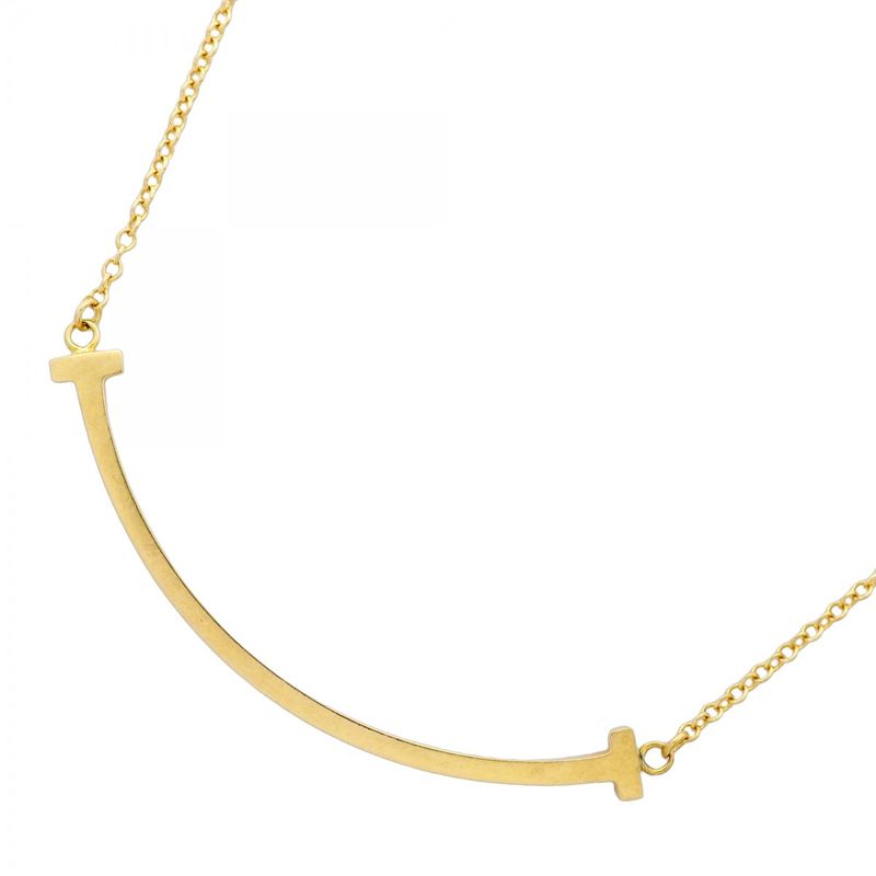 Tiffany & Co Necklace T-smile Small 18K Yellow Gold Yellow Gold Ladies