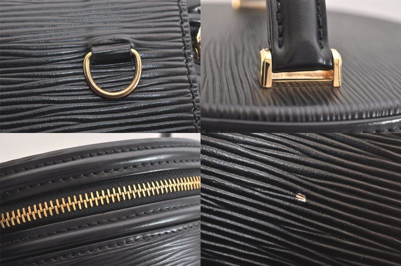 Louis Vuitton Epi Cannes Cosmetic Handbag Wallet Black M48032 LV 2742n