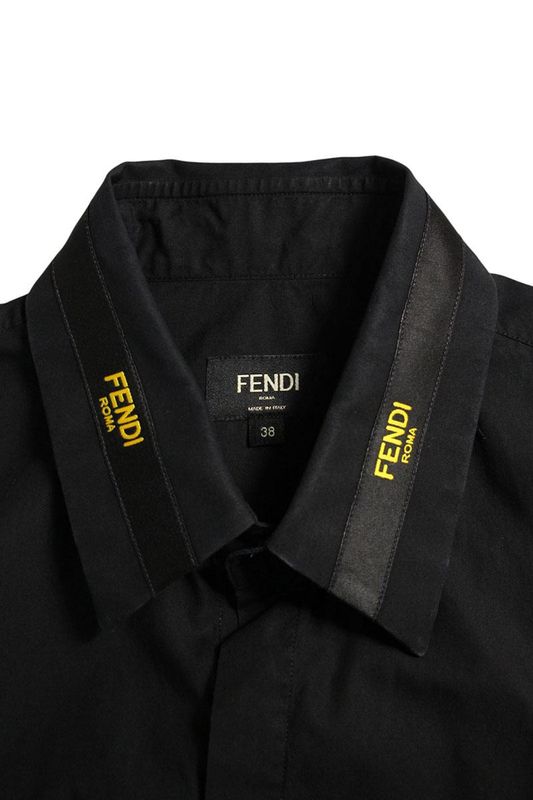 Fendi Fs0808 ADUY Collar Logo Long Sleeve Shirt Men 38