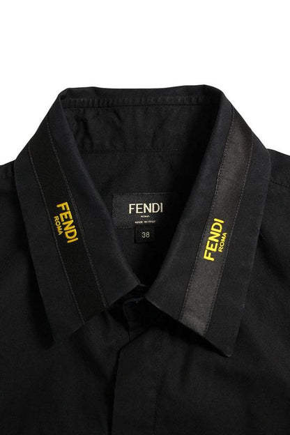Fendi Fs0808 ADUY Collar Logo Long Sleeve Shirt Men 38
