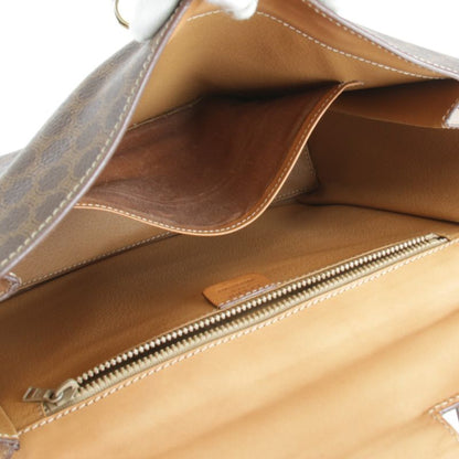 Celine Macadam Handbag Leather /PVC Brown