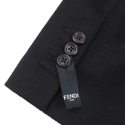 Fendi 2019 Fj0562 100% Cashmere Lining FF Logo And Zucca Pattern Logo Buttons
