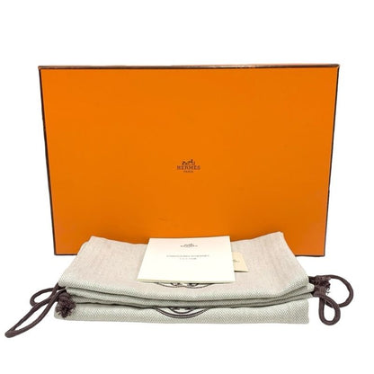 Hermes Groupie Flat Shoes Canvas Leather Black Unused Mule Slipper Sandals