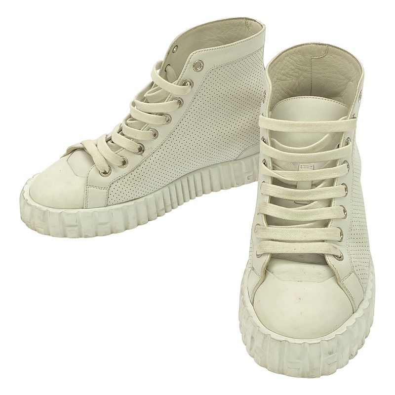 Hermes | Climbing Perforated Leather High-cut Sneakers | 35 | White | Women